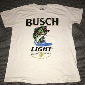 Busch Light Large White Fish Tee Shirt 2023